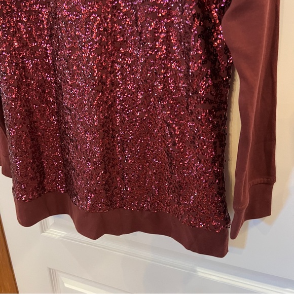 Isaac Mizrahi Live! Burgundy Zip Up Hoodie Jacket - Picture 11 of 16